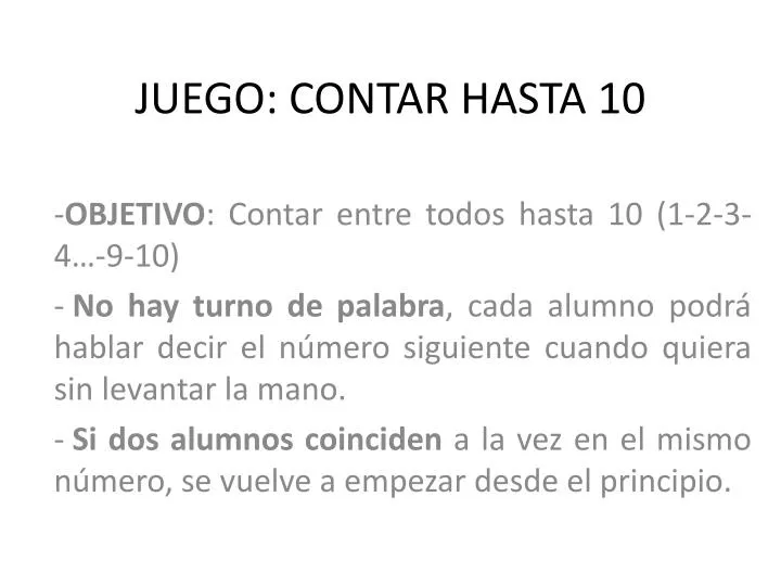 juego contar hasta 10