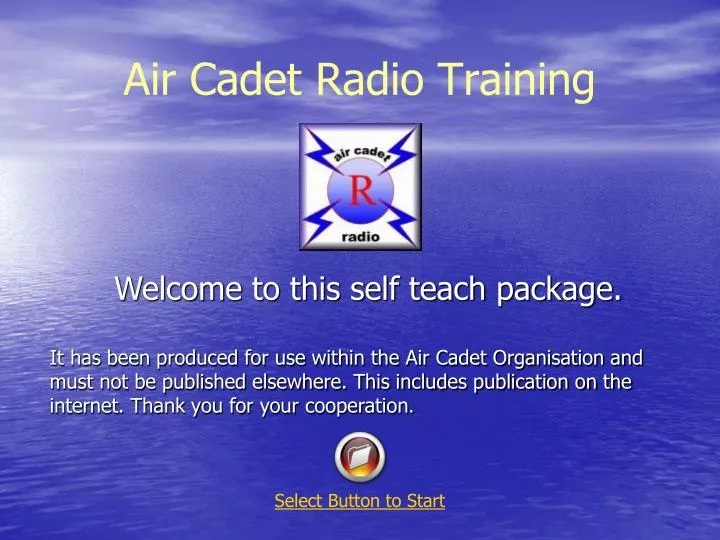 air cadet radio training