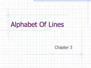 Alphabet Of Lines