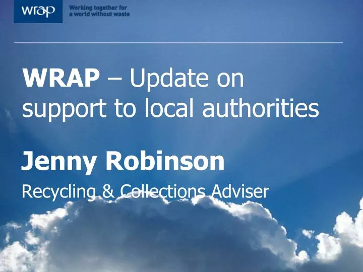 wrap update on support to local authorities