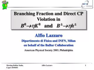 Branching Fraction and Direct CP Violation in B 0 ? ? K 0 and B ? ? ? h ?
