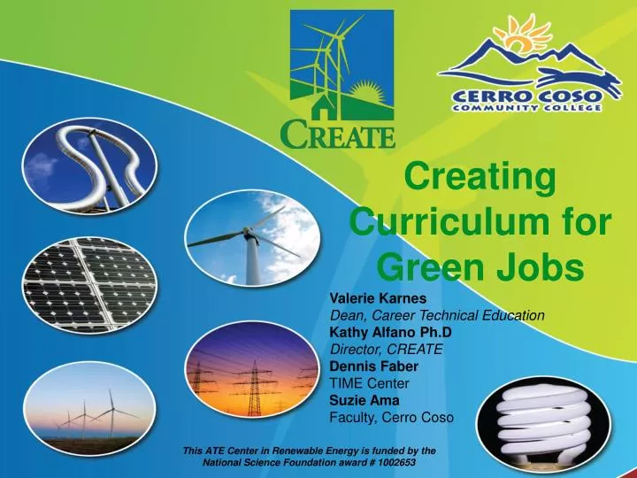 creating curriculum for green jobs