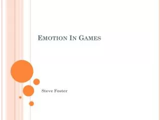 Emotion In Games