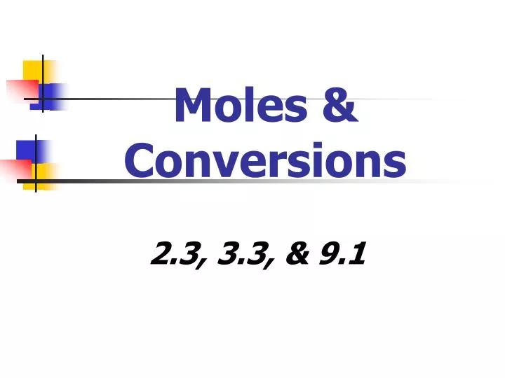 moles conversions