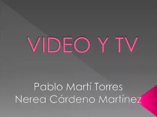 video y tv