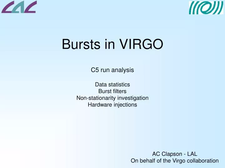 bursts in virgo