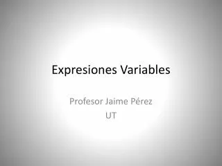 expresiones variables