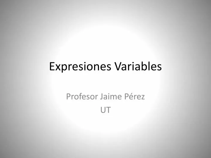 expresiones variables