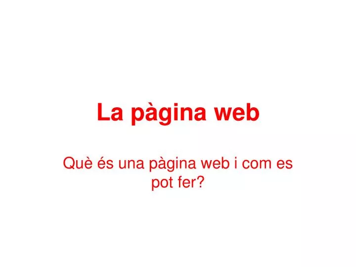 la p gina web