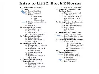 Block 2 seating Chart