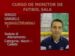 curso de monitor de futbol sala