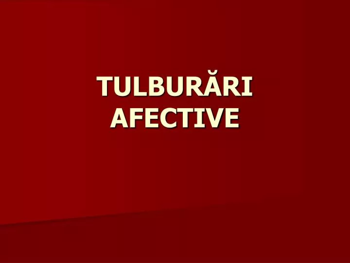 tulbur ri afective