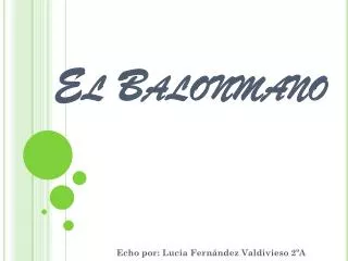el balonmano