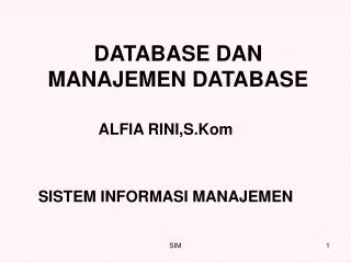 database dan manajemen database