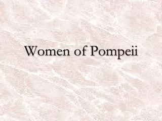 Women of Pompeii