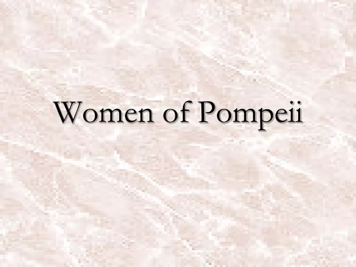 women of pompeii