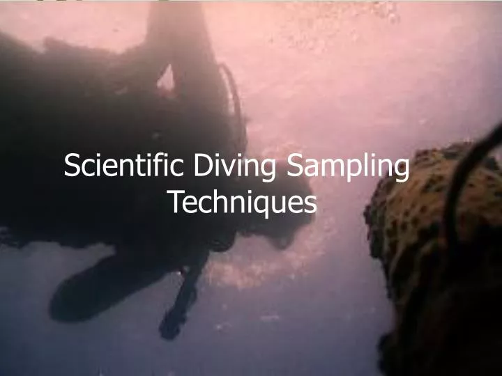 scientific diving sampling techniques