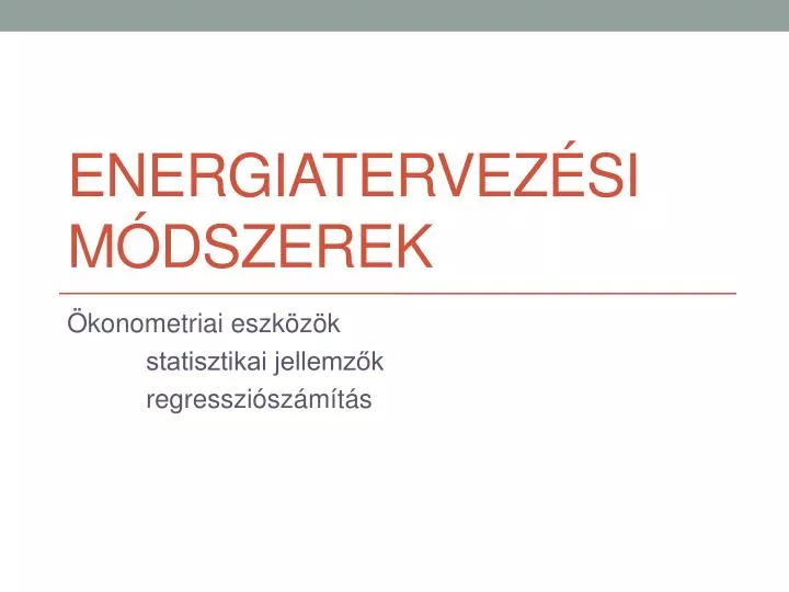 energiatervez si m dszerek