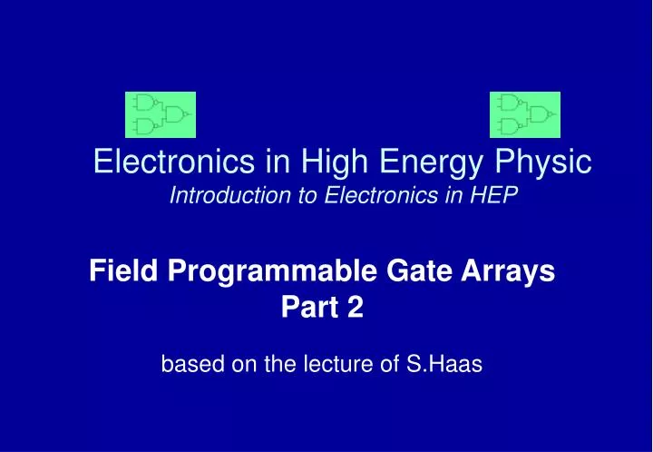 electronics in high energy physic introduction to electronics in hep