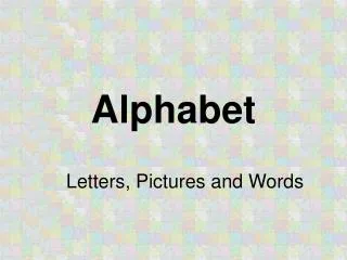 alphabet