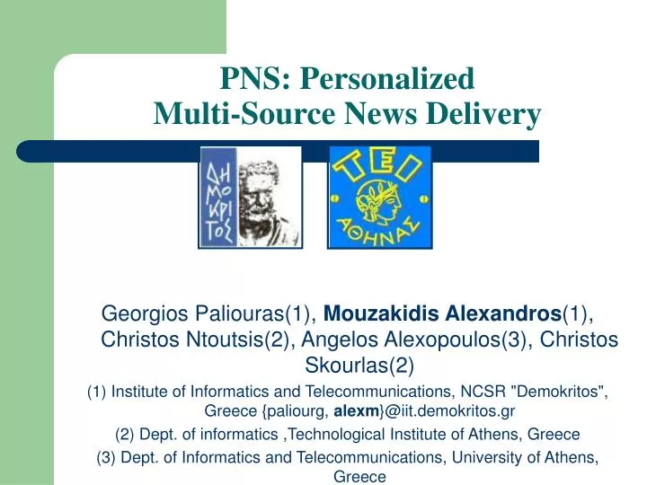 pns personalized multi source news delivery