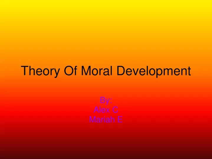 theory of moral development
