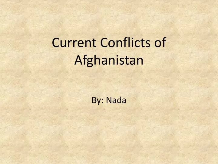 current conflicts of afghanistan