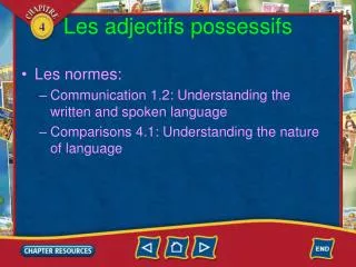 Les adjectifs possessifs