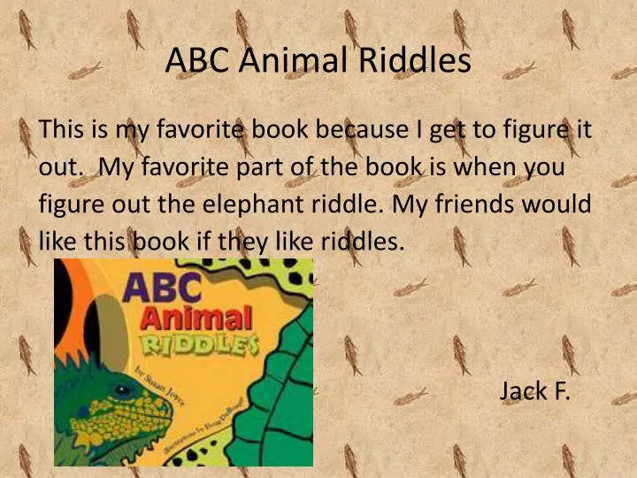 abc animal riddles