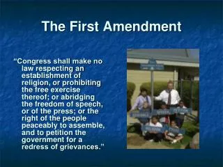 The First Amendment