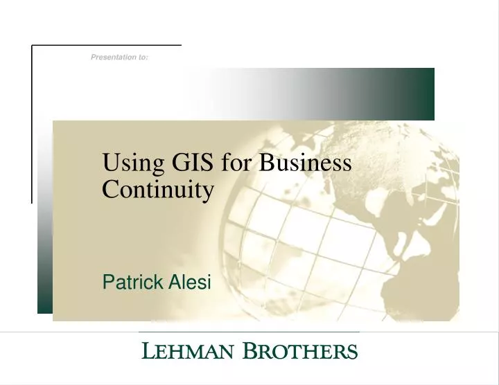 using gis for business continuity