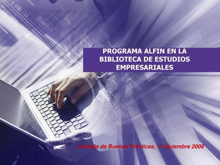 pr ograma alfin en la biblioteca de estudios empresariales