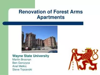 Renovation of Forest Arms Apartments