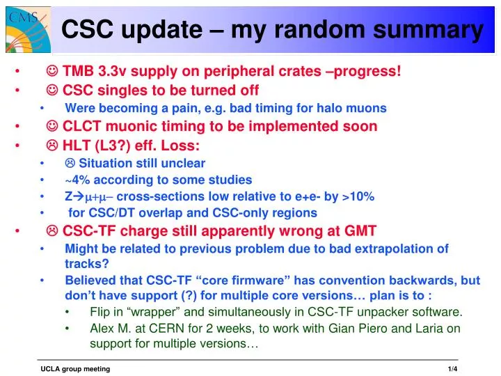 csc update my random summary