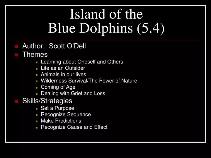 island of the blue dolphins 5 4