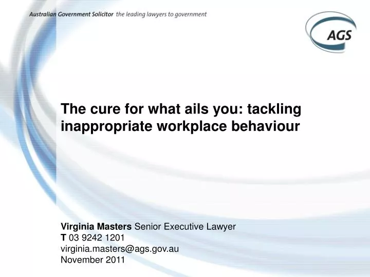 the cure for what ails you tackling inappropriate workplace behaviour