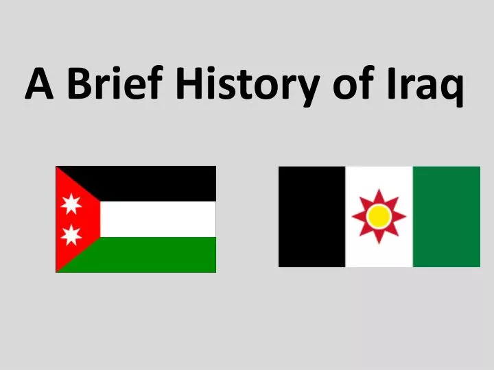 a brief history of iraq