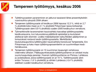 tampereen ty tt myys kes kuu 2006
