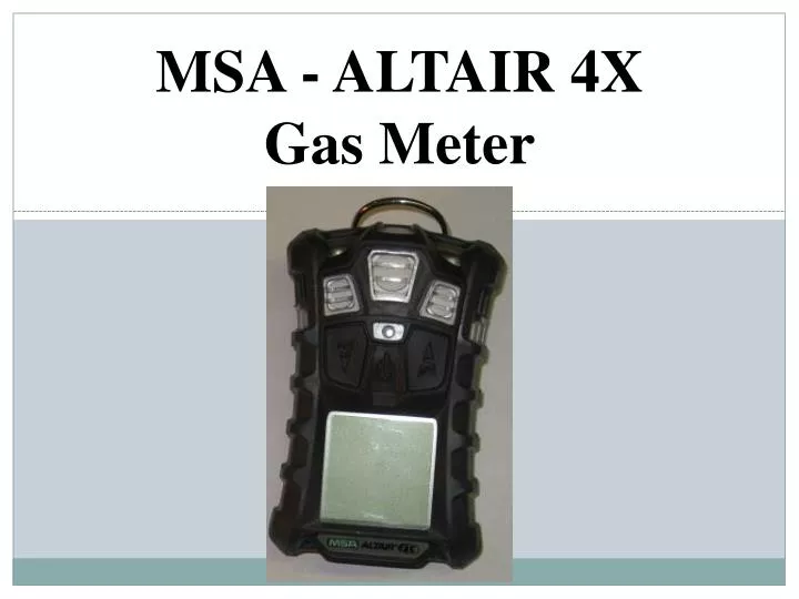 msa altair 4x gas meter
