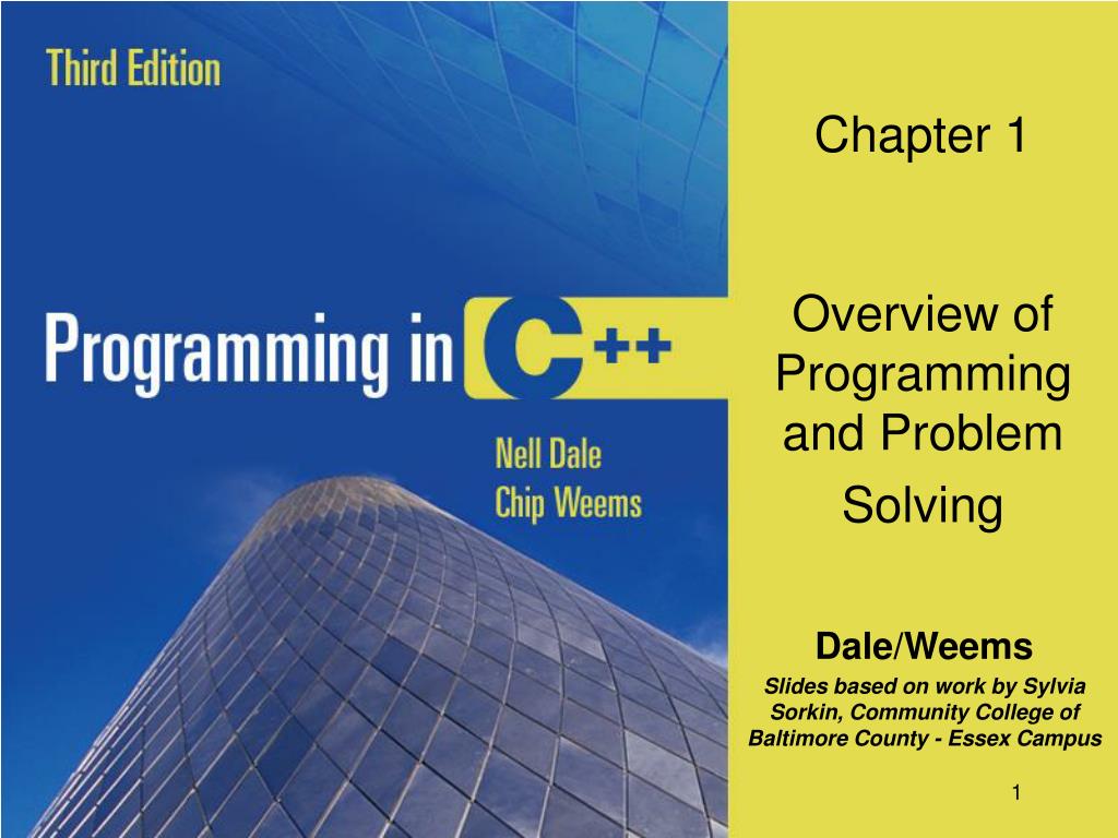 PPT - Chapter 1 Overview of Programming and Problem Solving PowerPoint ...