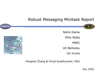 Robust Messaging Minitask Report