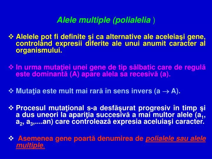 alele multiple polialelia