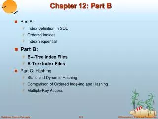 Chapter 12: Part B