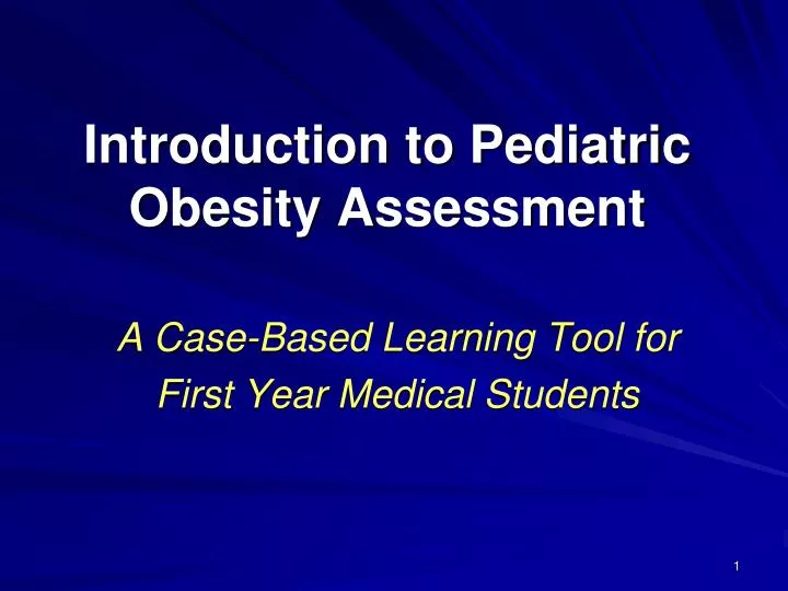 introduction to pediatric obesity assessment