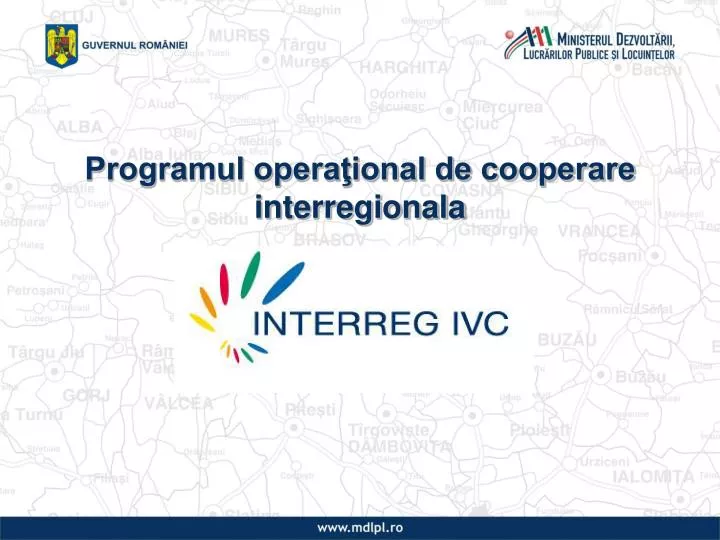 programul opera ional de cooperare interregionala