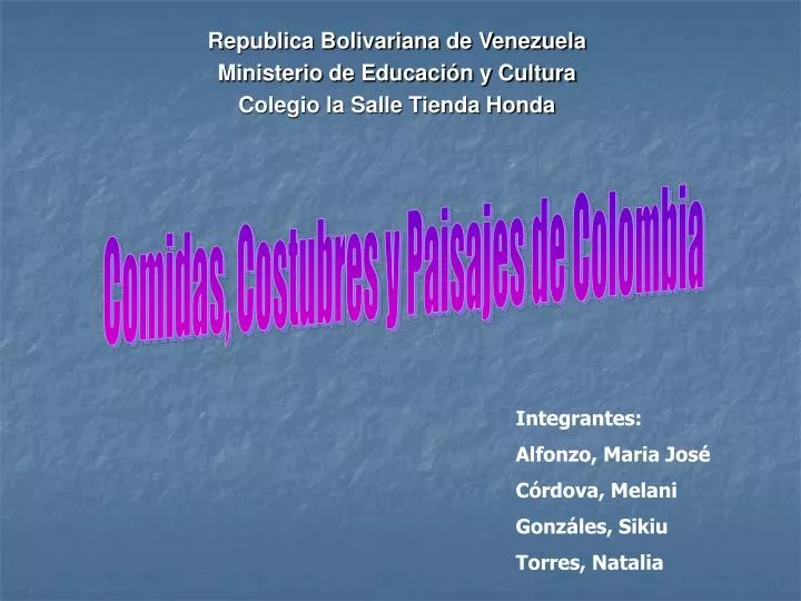 republica bolivariana de venezuela ministerio de educaci n y cultura colegio la salle tienda honda