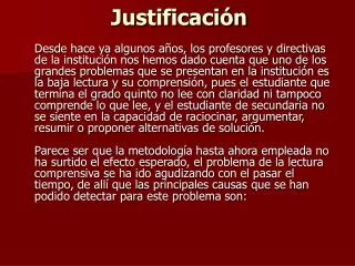 justificaci n