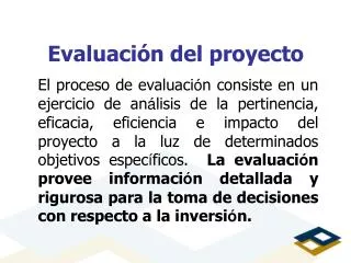 evaluaci n del proyecto