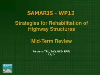 SAMARIS - WP12