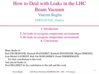 How to Deal with Leaks in the LHC Beam Vacuum